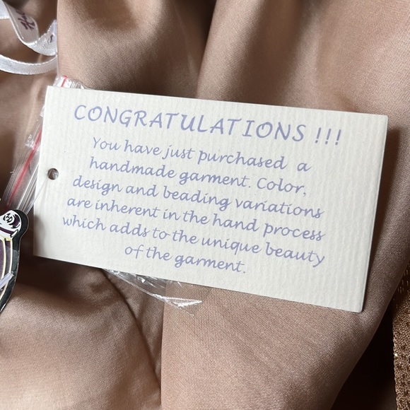 Hale Bob metallic gold halter top with bow tie Sz M - Picture 12 of 13